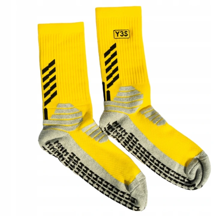 SKARPETY PIŁKARSKIE ANTYPOŚLIZGOWE SPORTOWE ŻÓŁTE Y3S