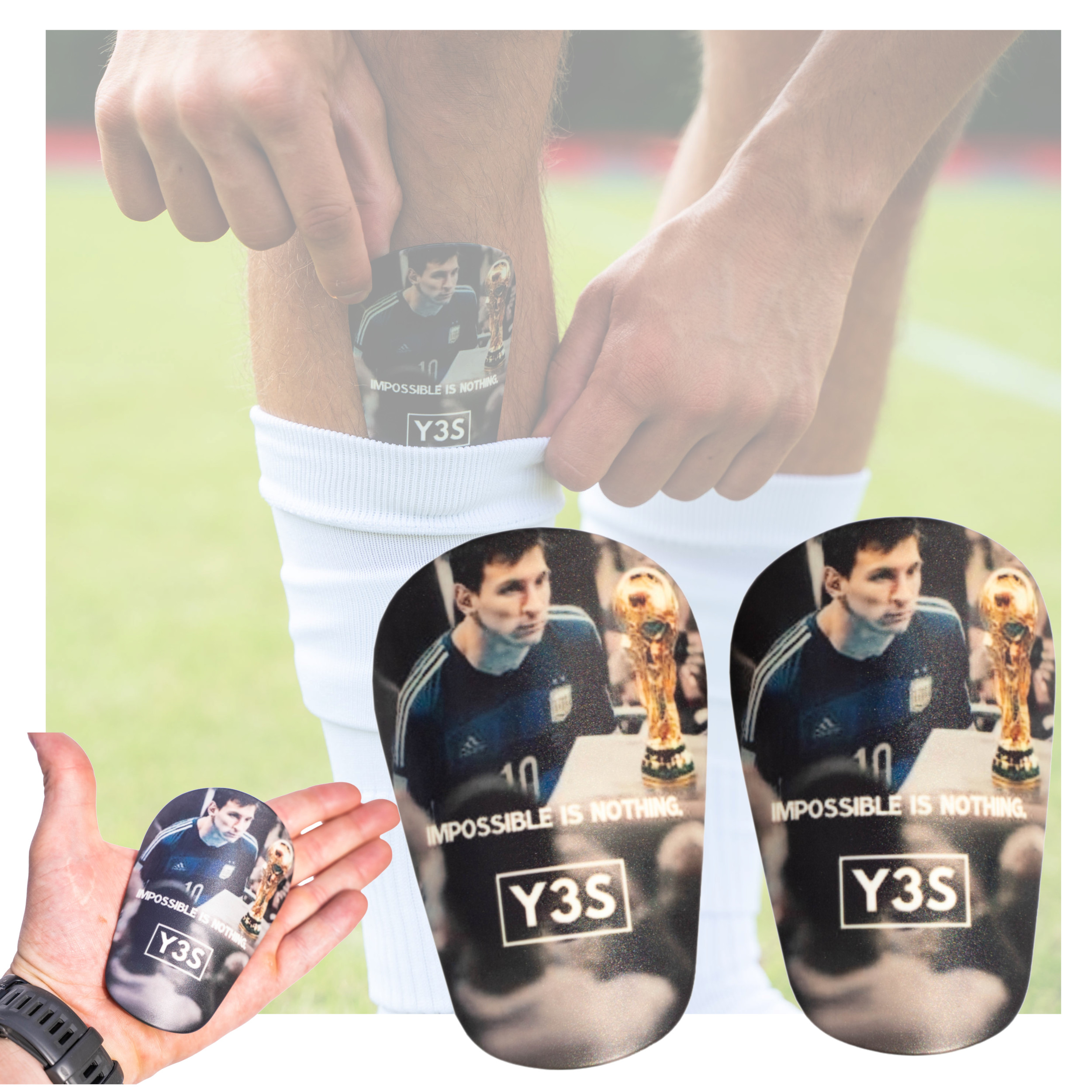 Mini ochraniacze piłkarskie Y3S motywacyjne