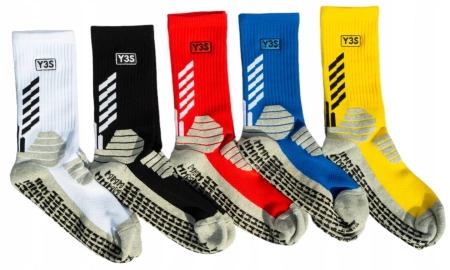 SKARPETY PIŁKARSKIE ANTYPOŚLIZGOWE SPORTOWE CZARNE Y3S