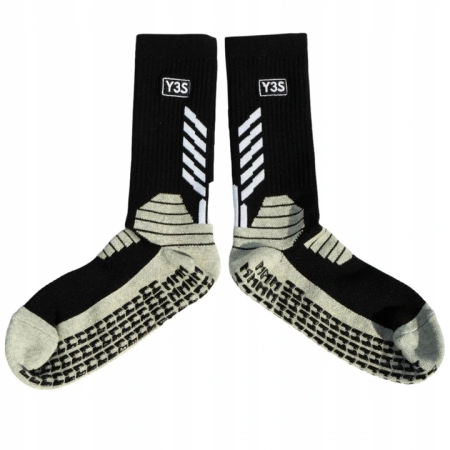 SKARPETY PIŁKARSKIE ANTYPOŚLIZGOWE SPORTOWE CZARNE Y3S