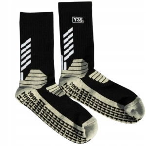 SKARPETY PIŁKARSKIE ANTYPOŚLIZGOWE SPORTOWE CZARNE Y3S