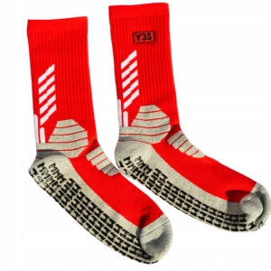 SKARPETY PIŁKARSKIE ANTYPOŚLIZGOWE SPORTOWE CZERWONE Y3S