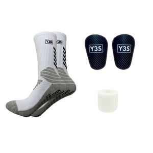 ZESTAW: 2-pak Skarpety antypoślizgowe Y3S + Mini ochraniacze Y3S + Bandaż kohezyjny